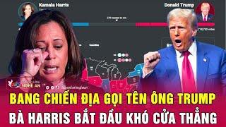 Trực tiếp bầu cử Mỹ 2024 Bang chiến địa gọi tên ông Trump bà Harris bắt đầu khó cửa thẳng