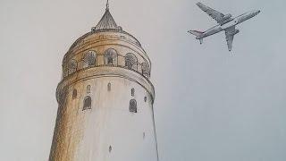 Speed Drawing  Galata Tower