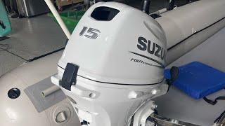 Unboxing the new 2023 Suzuki 15hp for takacat 420lx