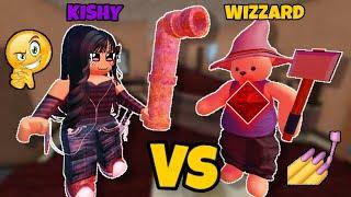 I CHALLENGED WIZZARD TO ROBLOX FLEE THE FACILITY MM2 & BADDIES...