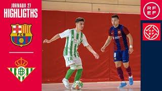 Resumen #PrimeraDivisiónFS  Barça 2-4 Real Betis Futsal  Jornada 27