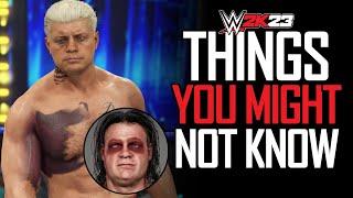 WWE 2K23 Things You Might Not Know #7 Legend Easter Eggs Unmasked SuperstarsInjured Cody & More