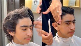 Corte de cabello clásico a máquina y tijera #tutorial #clasico #hairstyle #masculino #barberia