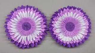 BEAUTIFUL PAPER FLOWER MAKING DIY Flower For Bulletin Corner Decor Easy Paper Flower Craft