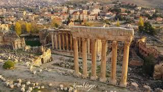 Baalbeck city - مدينة بعلبك   Nature  Lebanon  Landscape  aerial footage  soft music