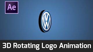 3D Rotating Logo Animation - After Effect Simple Tutorial