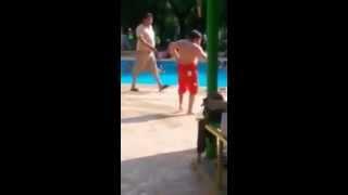 Kid Hilariously Dances to Cuban Pete at Public Swimming Pool