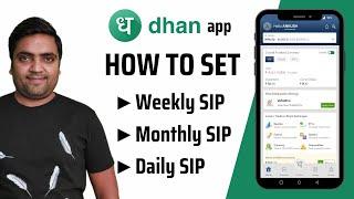 How to set daily  weekly  monthly sip on dhan app  Dhan series  Tech with Ankush