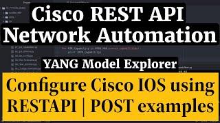 Network Automation RESTCONF-YANG Cisco Configuration using API POST Method  Python examples