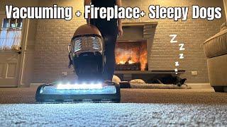 Kenmore Vacuuming ASMR with Cozy Fireplace Ambience and Sleepy Dogs  Soothing Sounds for Deep Sleep
