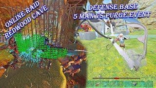 Raiding Redwood Cave Online and Biggest Defense Base on Purge Event  Ark PvP Phase 2 S6 Episode 14