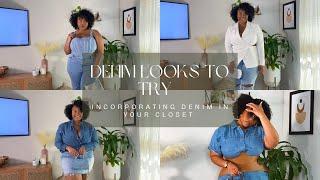 Denim Trend  How to Wear Denim Trend  Plus Size Outfit Inspiration