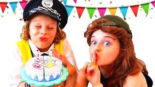 BIGGY POLICEMAN BIRTHDAY PARTY with BAD BOB Pretend Play w The Norris Nuts
