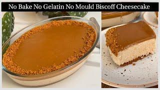 No Bake No Gelatin Biscoff Cheesecake With Homemade Cream Cheese  बिना bake किये Cheesecake Recipe