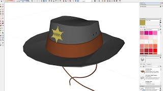 SketchUp Tutorial How to make a cowboy hat 3D modeling in SketchUp