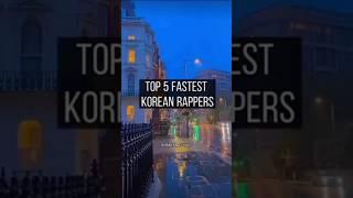 Top 5 Fastest Korean rappers #bts #jin #viral