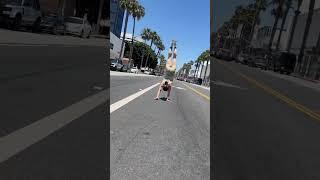 Handstand walk in the middle of the street ‍️ #acrobat #acrobatics #gymgirl #gymnast #acro