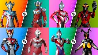 ULTRAMAN TAIGA VS TARO GEED PRIMITIVE VS BELIAL ROSSO VS JACK TRIGGER VS ZETTON #ultraman #ウルトラマン