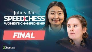 Julius Baer WSCC FINAL Ju Wenjun vs. Polina Shuvalova For The Speed Chess Crown