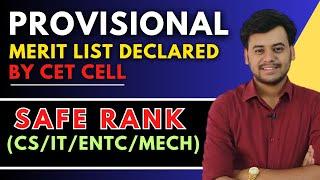 Safe Rank Category wise For CSENTCMECH?  Provisional Ranks Latest Update  Engineering Admission