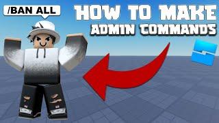 How to make ADMIN COMMANDS  Roblox studio