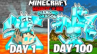 I Survived 100 Days as a DIAMOND DRAGON in HARDCORE Minecraft