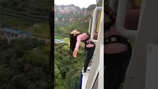 Bungee Jumping With Rope In Beautiful Place Adventures #shorts