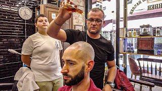 Turkish Barber MASTERCLASS – Traditional wet shave ASMR in Istanbul 