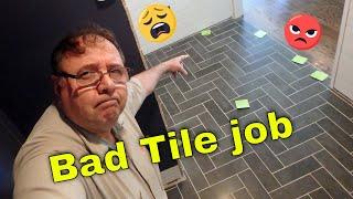 Bad tile job only 3 days old and it has to come out.