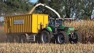 Mais hakselen door loonbedrijf te Bokkel met Claas Jaguar 860 & Deutz Fahr trekkers - Deel 2 2022