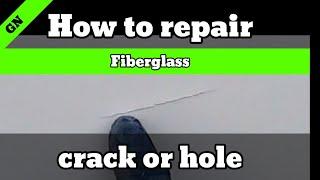 How to repair a crack or hole in fiberglass. #rv repair #how to diy