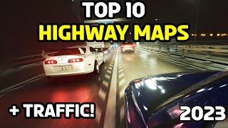 TOP 10 Highway Maps with TRAFFIC for Assetto Corsa 2024