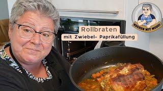 Rollbraten mit Zwiebel Paprikafüllung