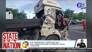 Truck driver at pahinante natuhog ng kargang bakal nang biglang pumreno dahil sa lalaking...  SONA