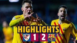 HIGHLIGHTS  Linares 1-2 Barça  Late recovery to reach last 16  