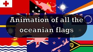 Animation of all the oceanian flags