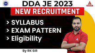 DDA JE Recruitment 2023  DDA JE Syllabus Eligibility & Exam Pattern 2023