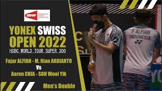 Fajar ALFIAN  Muhammad Rian ARDIANTO Vs Aaron CHIA  SOH Wooi Yik #SwissOpen2022 #Badminton