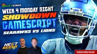 LIONS VS SEAHAWKS  MNF SUNDAY NIGHT DRAFTKINGS #showdown  2024 WEEK 4 NFL DFS GAMESCRIPT #captain