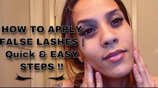 HOW TO APPLY LASHES QUICK & EASY BEGINNER FRIENDLY #lashes #howtoapply #howtoapplyfalseeyelashes