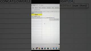 Create Email IDs From Names In Excel   Excel Tutorials In Hindi  #shorts #exceltutorial #bytetech