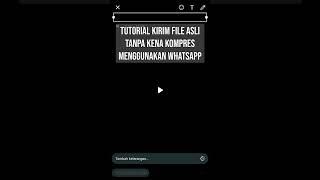 Tutorial cara kirim file asli tanpa kena kompres di WhatsApp #2