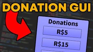 How to Make a Donation GUI in Roblox Studio - Earn Robux