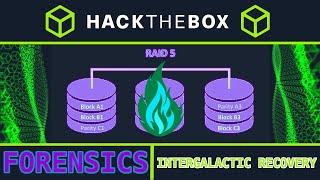 Intergalactic Recovery easy HackTheBox Forensics Challenge RAID 5 Disk Recovery