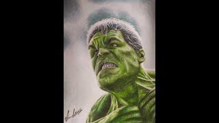 Drawing Hulk - Avengers Timelapse  Рисование Халка - Мстители замедленная съемка.