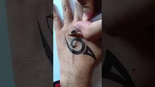 DIY Tattoo Simple Tribal  tattoo making art