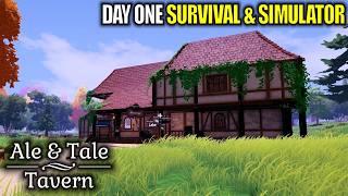 Day 1 of This Amazing New Sim & Survival Game HAS IT ALL  Ale & Tale Tavern Gameplay  Part 1