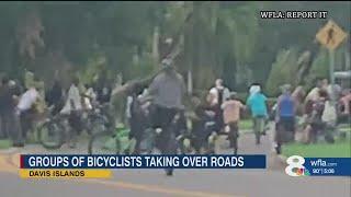 Tampa Police warn about large groups of bicyclists taking over bay area streets after weekend incide