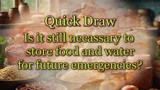 Quick Draw - Is it still necessary to store food and water for future emergencies?