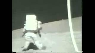 Apollo 17 Astronaut Falls on the Moon  Video